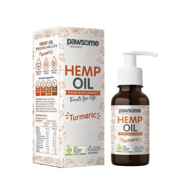 Pawsome Organics Organic Pet Hemp Oil Turmeric (For Dogs & Cats) 100ml
